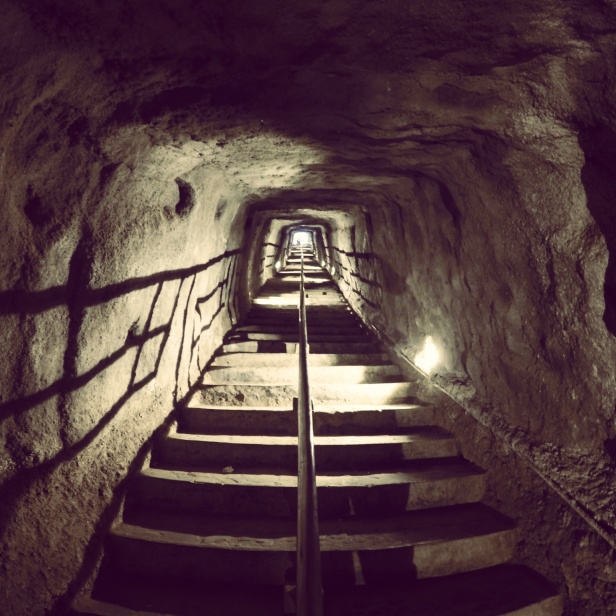 Walk down 132 steps into the spooky Japanese Tunnels