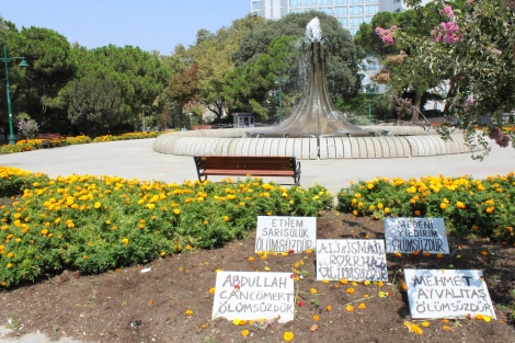 Tribute to the fallen Taksim Gezi Park protestors.