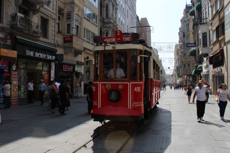 Skip the tram and admire the shops and architecture of Istiklal Caddesi.