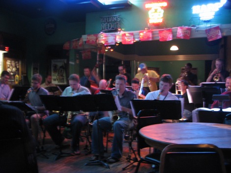 Crooning to big band jazz at one of Kansas City's watering holes.
