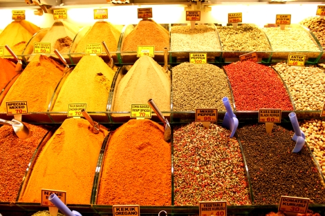 Take your pick of the myriad of spices and seasonings.